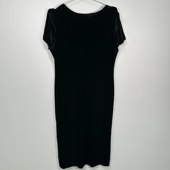 1990's‎ Vintage Velvet Goth Maxi T-shirt Dress 18 - Picture 3 of 4